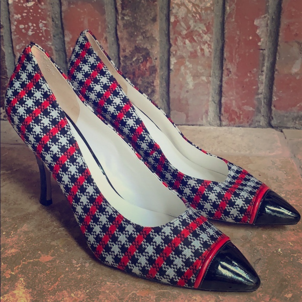 Nine West EUC Plaid Heel